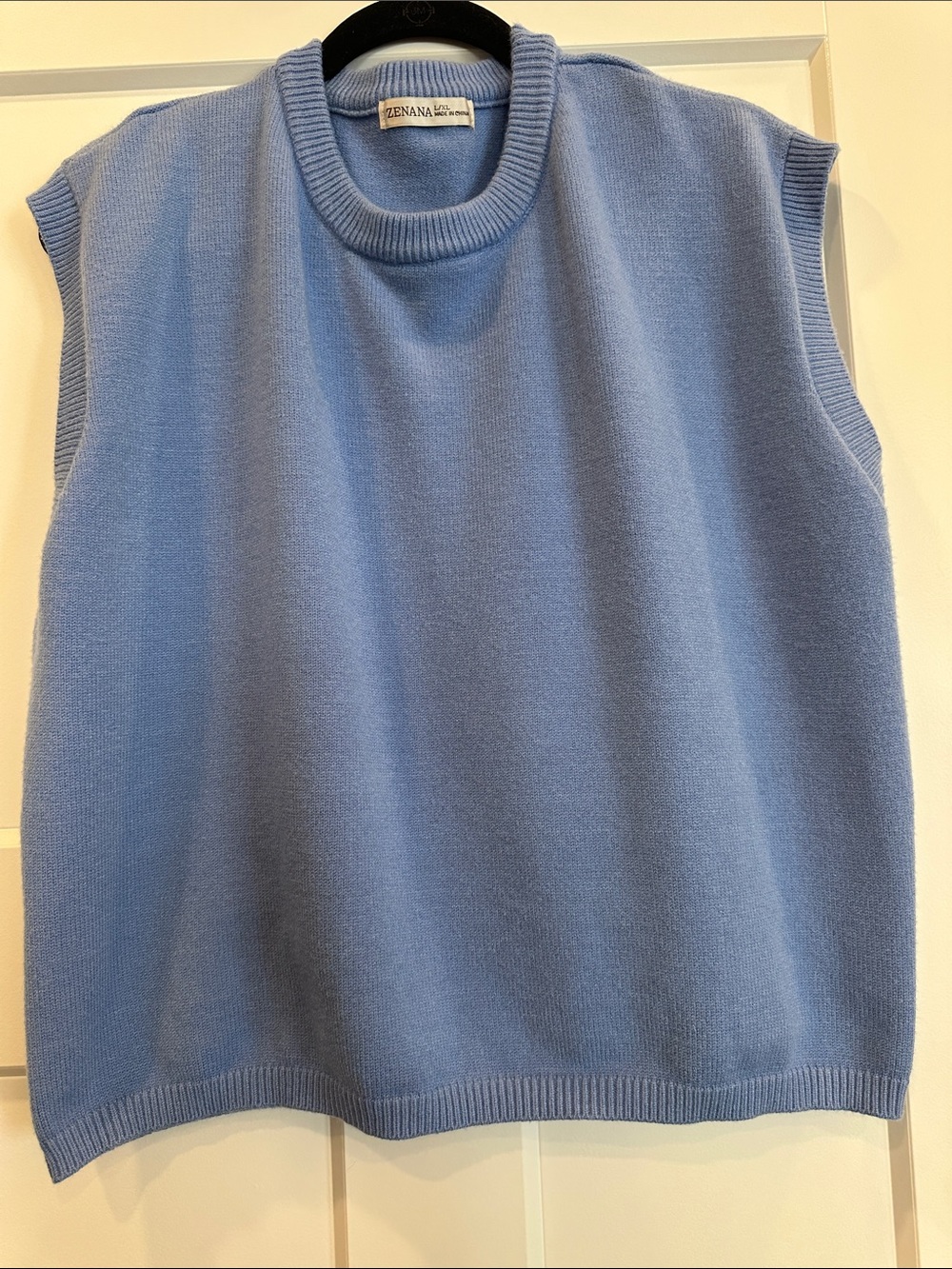 Zenana Outfitters Light Blue Sleeveless Knit Top